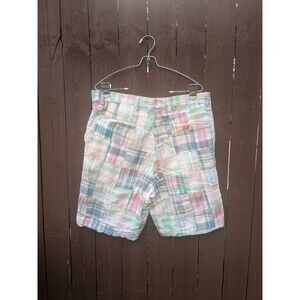 VTG Men's J Press Cotton Patchwork Madras Shorts Size 34W Preppy Pastel Plaid